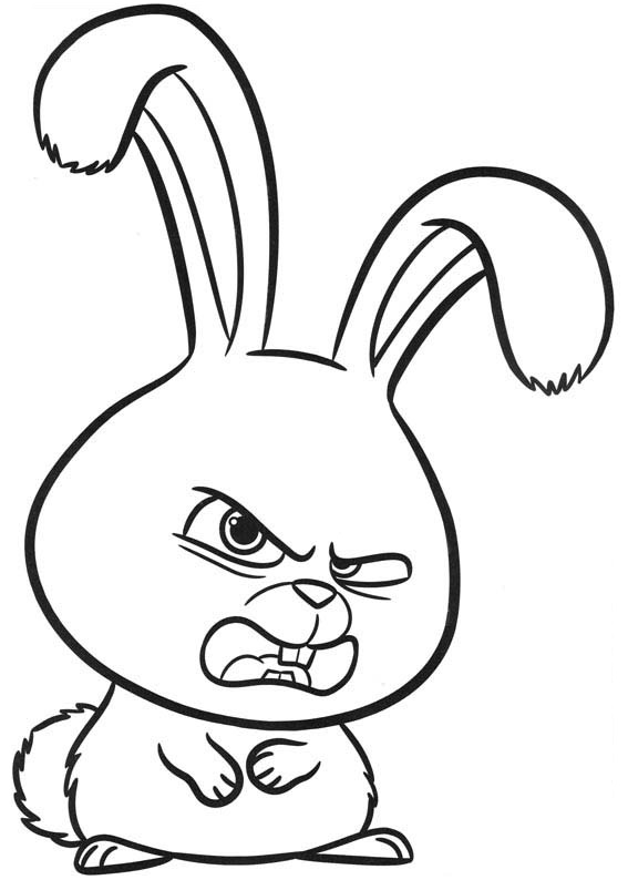 Desenho De Bola De Neve Irritado Para Imprimir e Colorir
