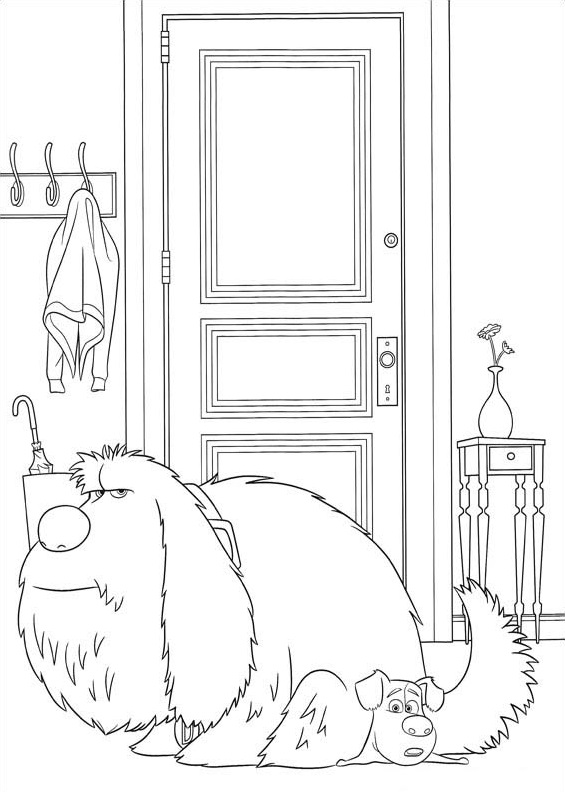 Desenho De Duke Com Max Para Imprimir e Colorir