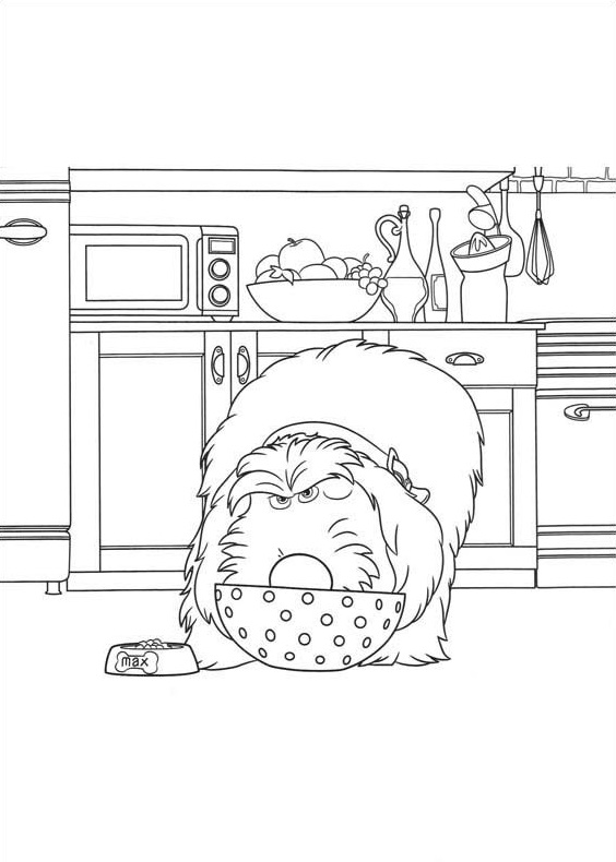 Desenho De Duke Comendo Para Imprimir e Colorir