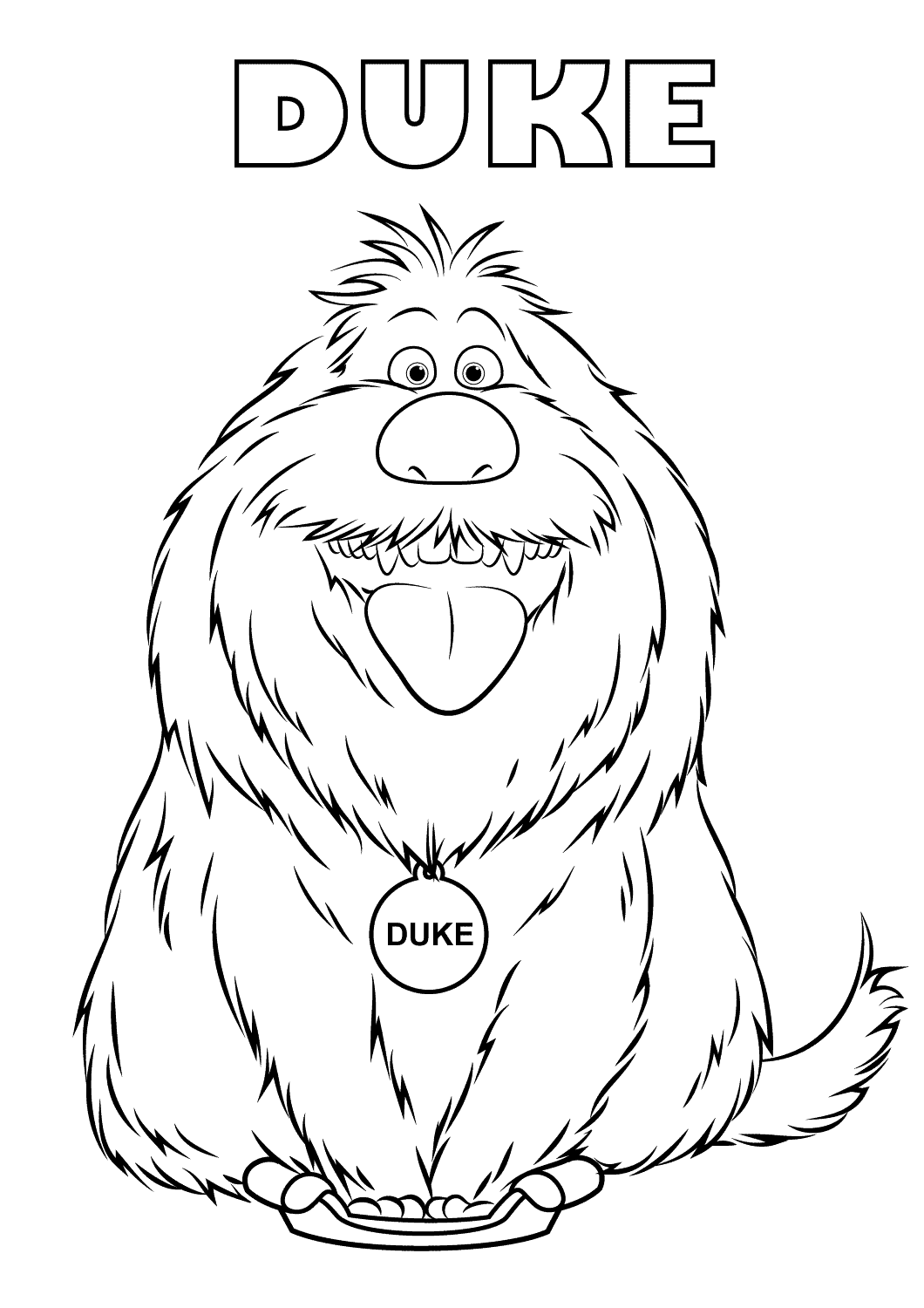 Desenho De Duke Para Imprimir e Colorir