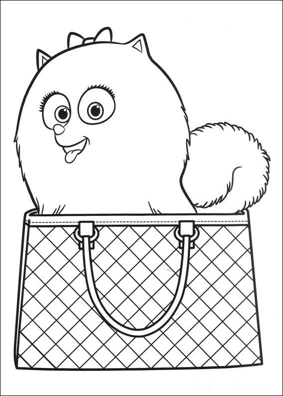 Desenho De Gigi Na Bolsa Para Imprimir e Colorir
