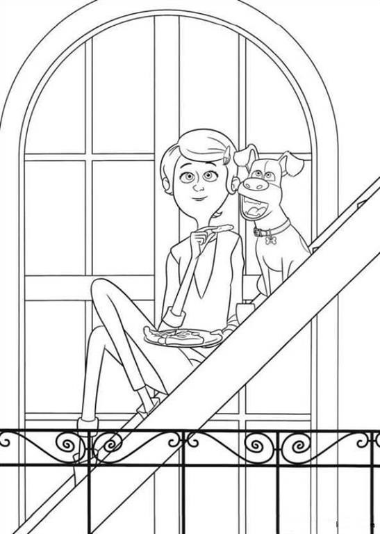 Desenho De Katie Com Max Para Imprimir e Colorir