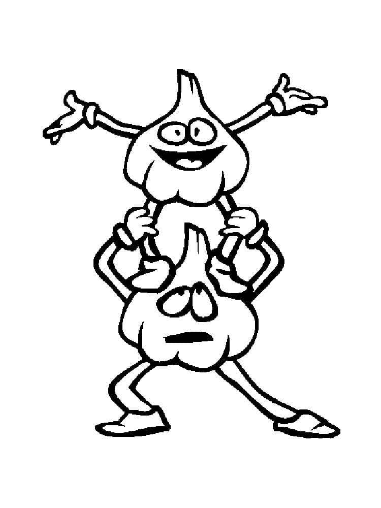 Desenho Alho engraçado Para Colorir