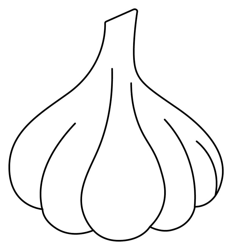 Desenho Alho fácil Para Colorir