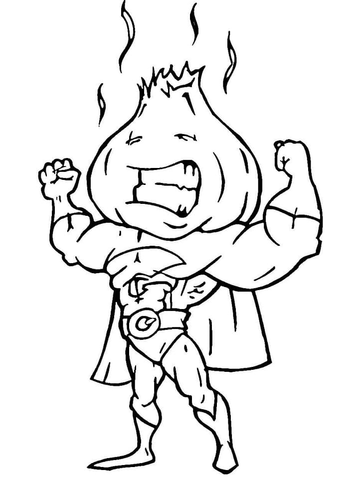 Desenho Alho Forte Para Colorir
