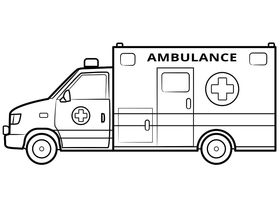 Desenho ambulância Baixar Imprimir Pdf