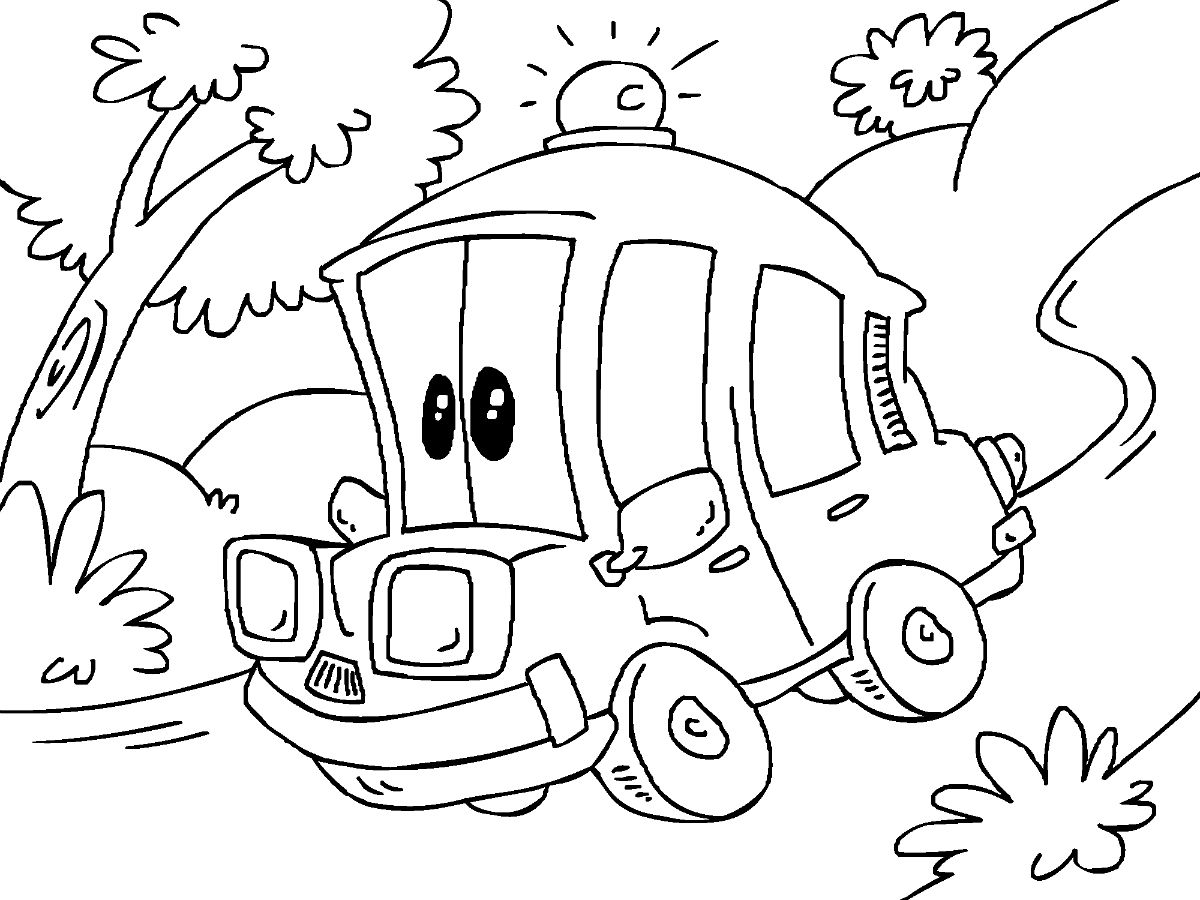 Desenho ambulância Imprimir Agora