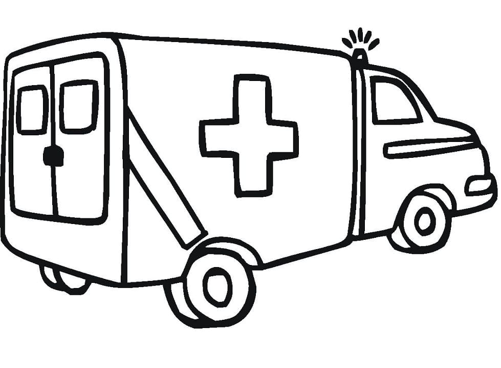 Desenho ambulância Livro Infantil
