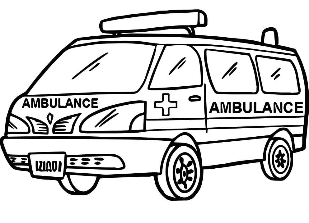 Desenho ambulância Pdf Educativo