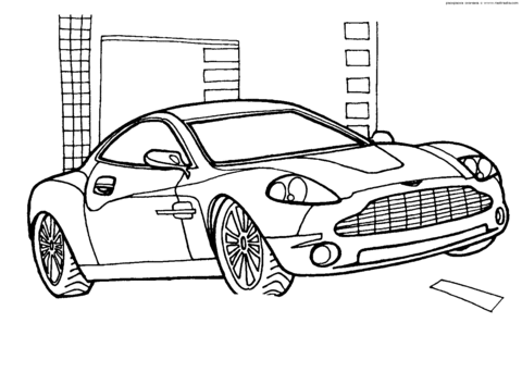 Aston Martin V12 Vanquish Para Colorir