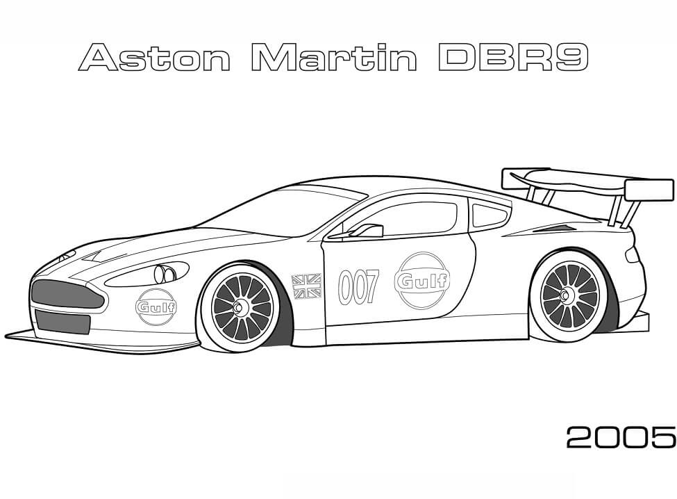 Desenho 2005 Aston Martin Dbr9 Para Colorir