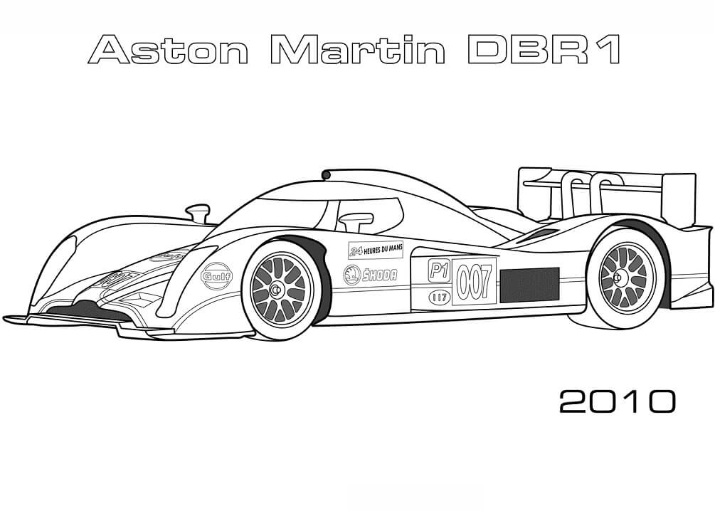 Desenho 2010 Aston Martin Dbr1 Para Colorir