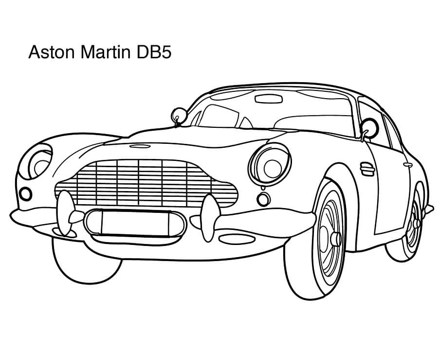 Desenho Aston Martin Db5 Para Colorir