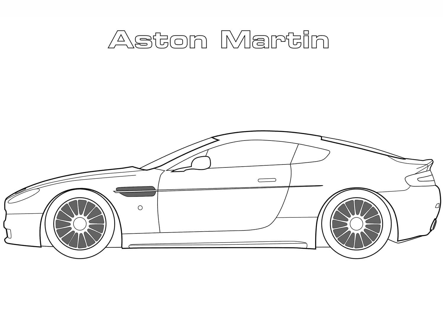 Desenho Aston Martin Para Colorir e Pintar
