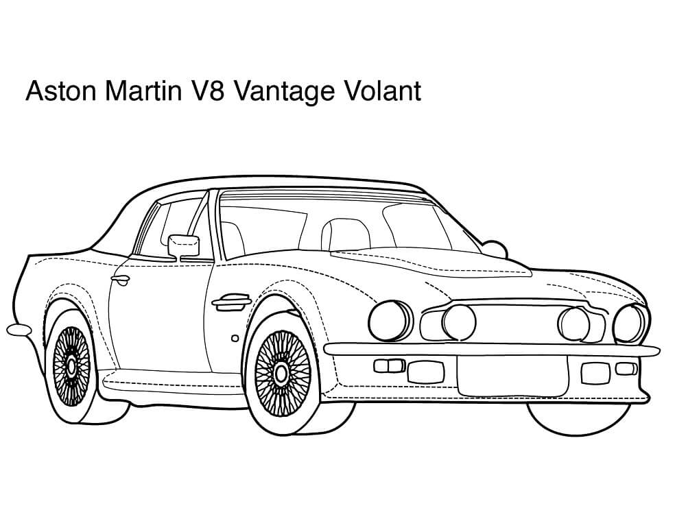 Desenho Aston Martin V8 Vantage Volant Para Colorir