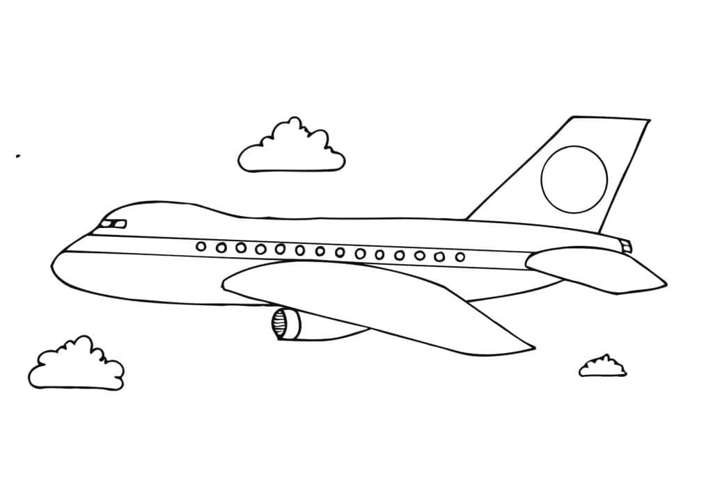 Desenho De Belo Avião Para Colorir