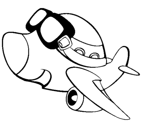 Desenho De Avião Para Baixar e Colorir Em Pdf