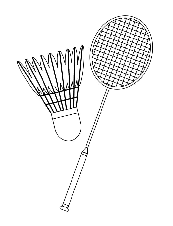 Desenho Badminton 1 Para Colorir