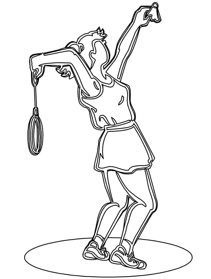 Desenho Jogador De Badminton Para Colorir