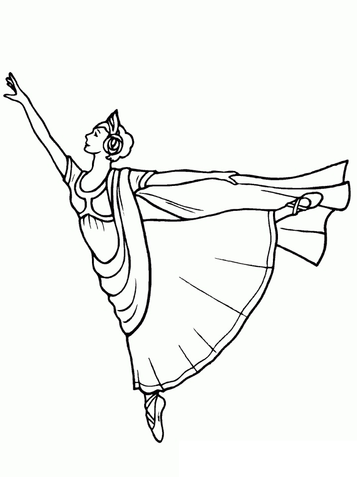 Desenho Bailarina Treinando Para Colorir