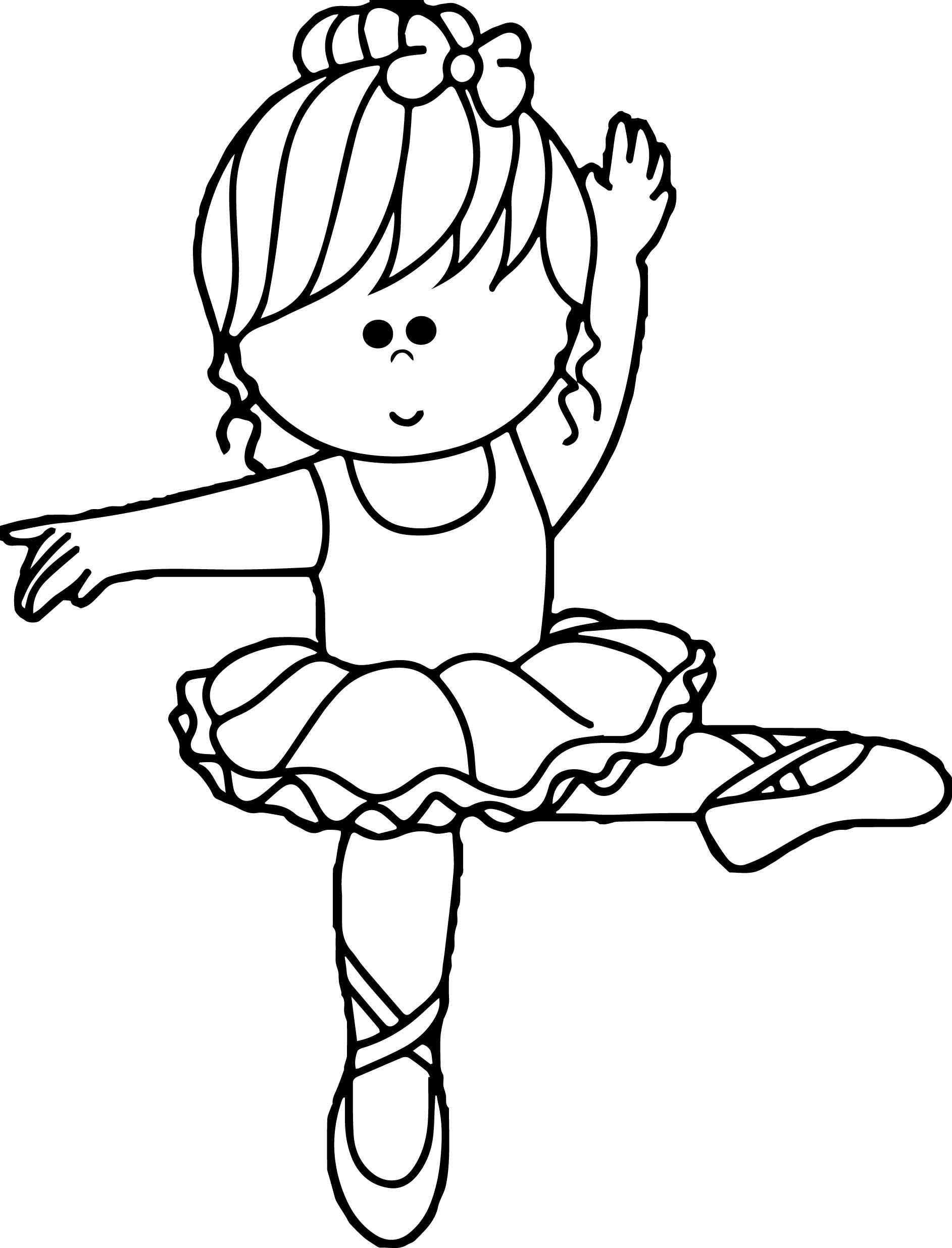 Bailarina para colorir