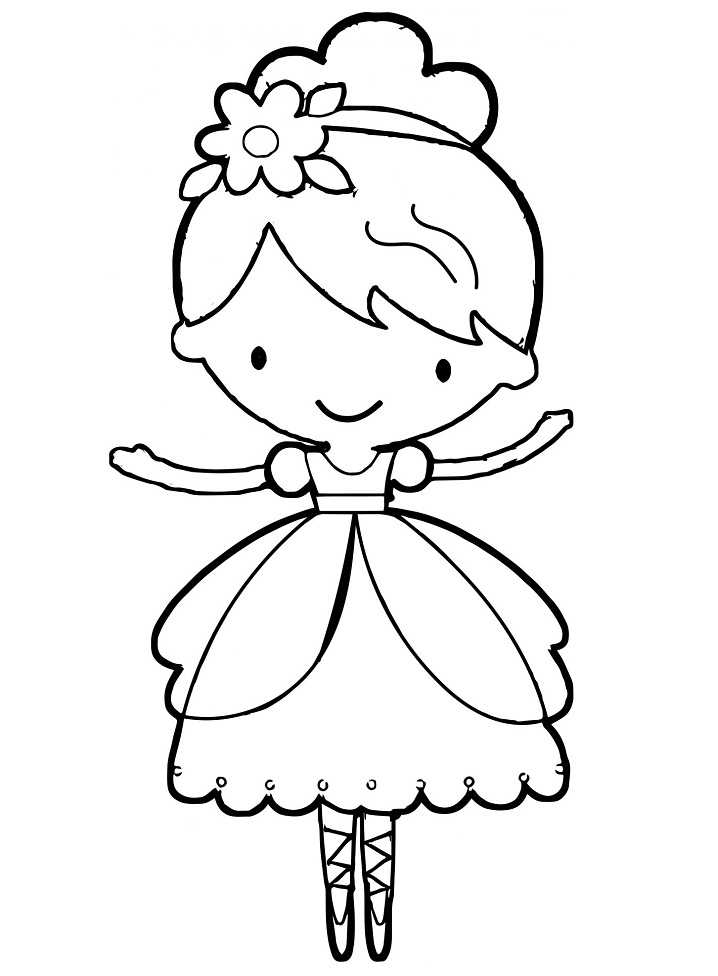 Desenho Para Imprimir De Bailarina dançando Ballet Para Colorir