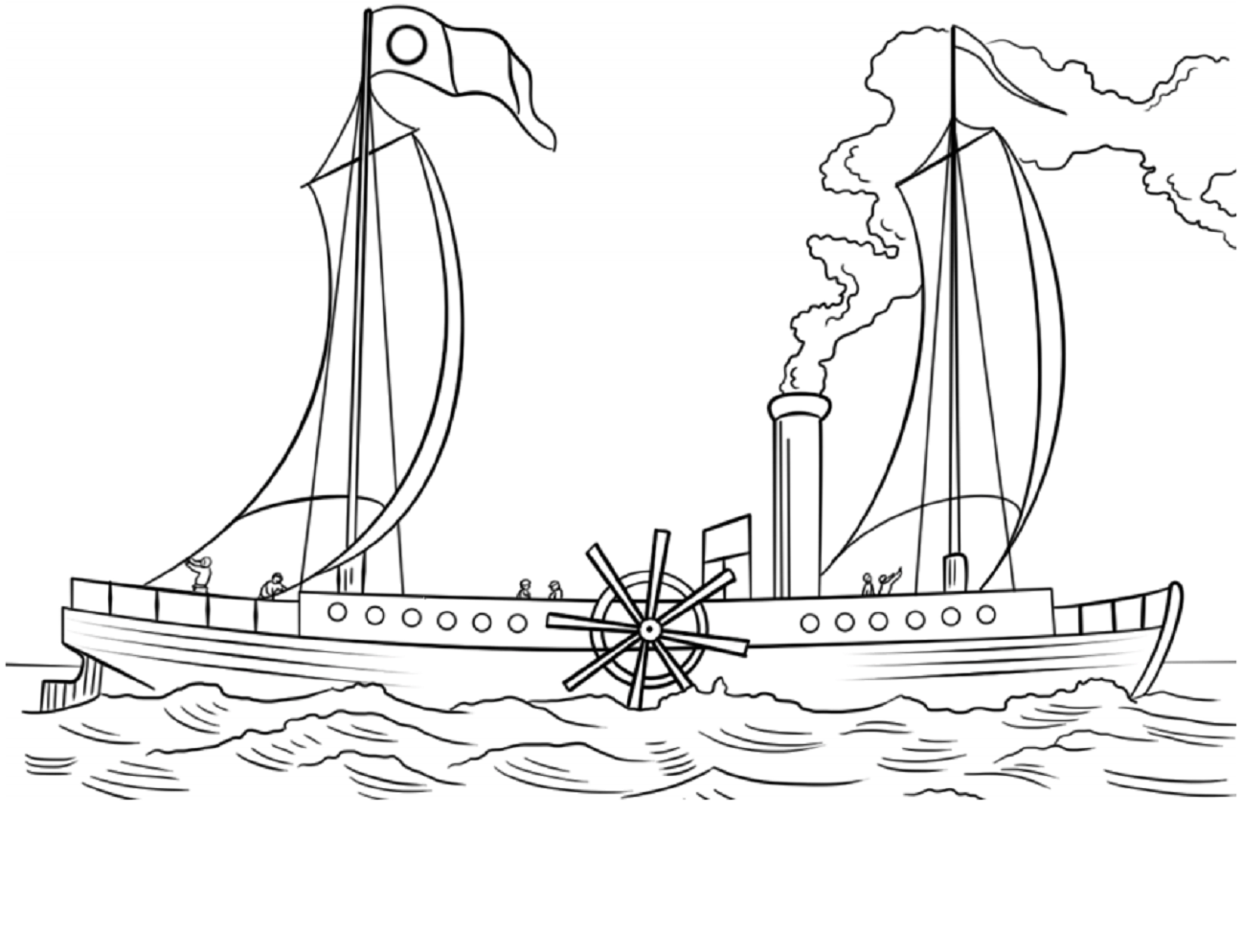Baixar Desenho De Barco A Vela grátis Para Pintar