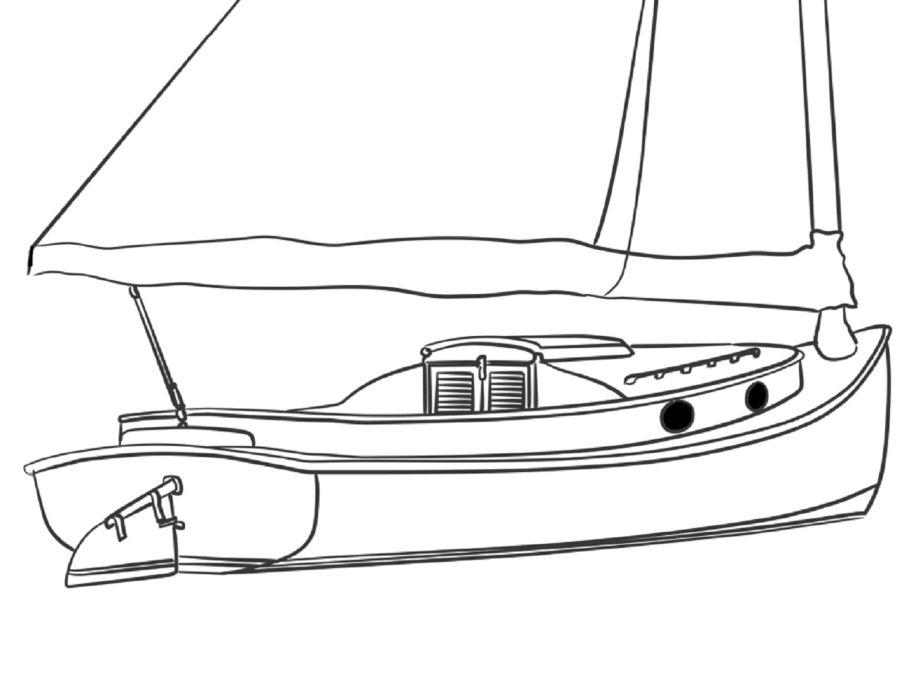 Desenho De Barco A Vela Para Pintar Gratuitamente