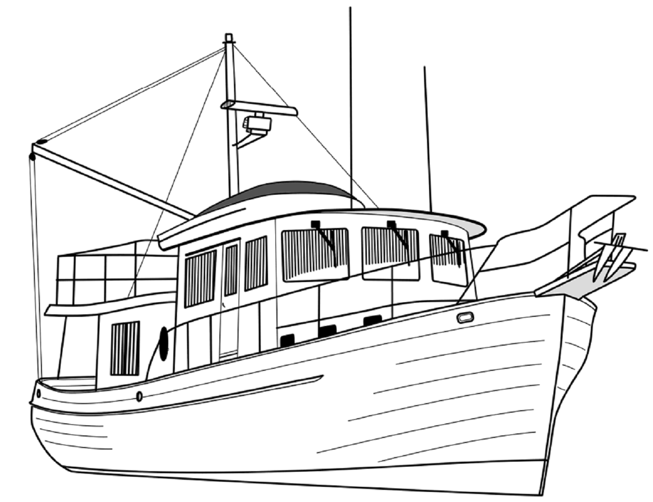 Barcos para colorir
