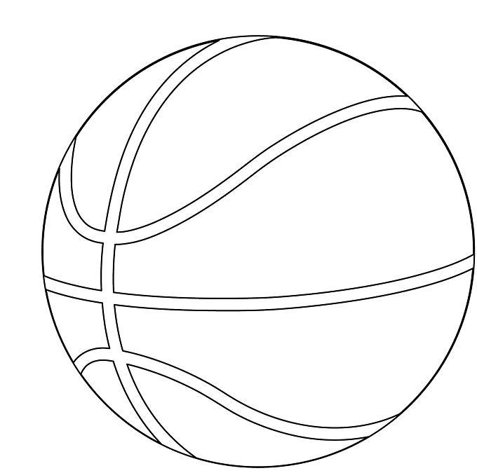Desenho Bola De Basquete Para Imprimir e Colorir