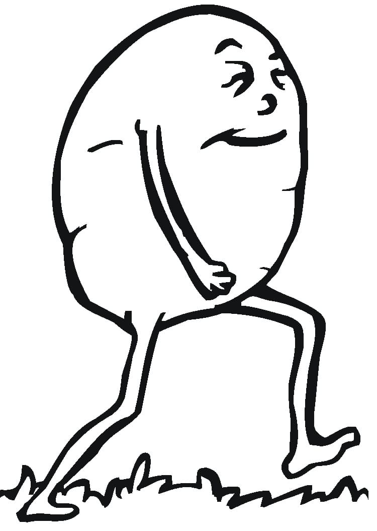 Desenho Batata Andando Para Colorir