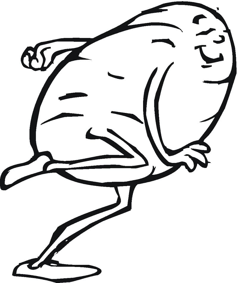Desenho Batata Correndo Para Colorir