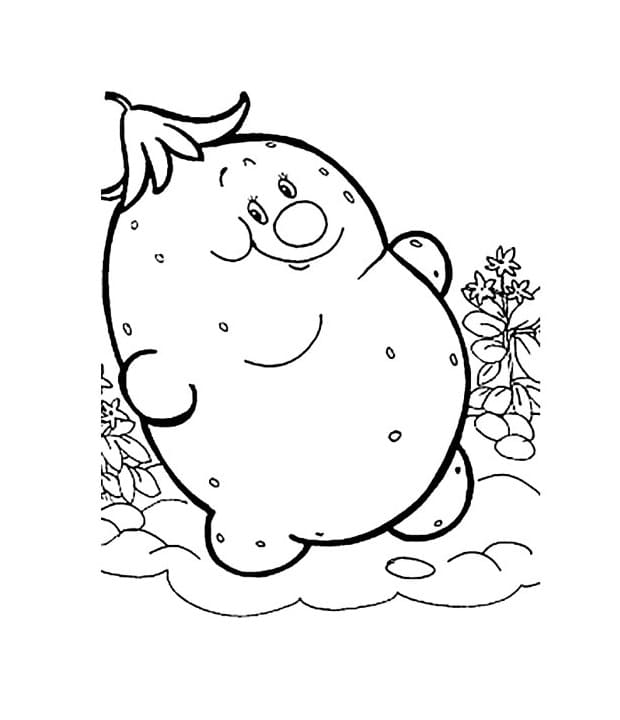 Desenho Batata Engracada Para Colorir