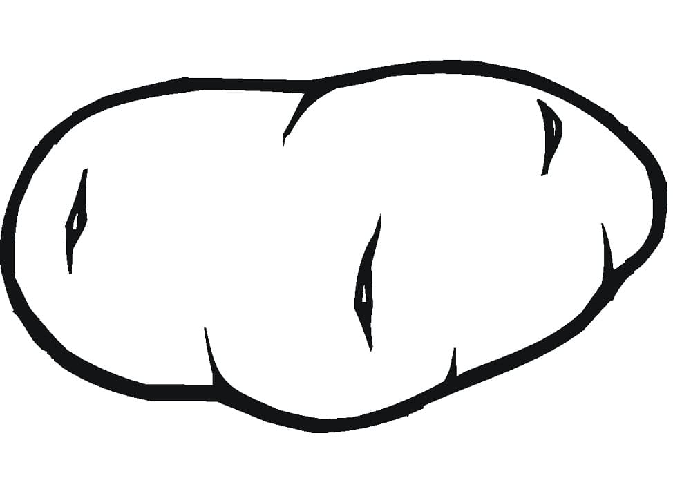 Desenho Batata fácil Para Colorir