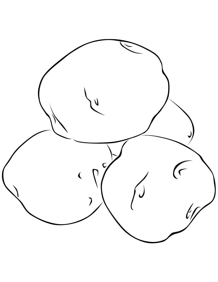 Desenho Batatas Para Colorir