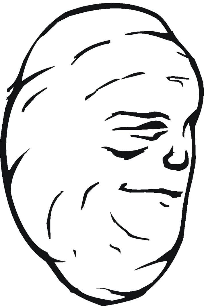 Desenho Cara De Batata Para Colorir