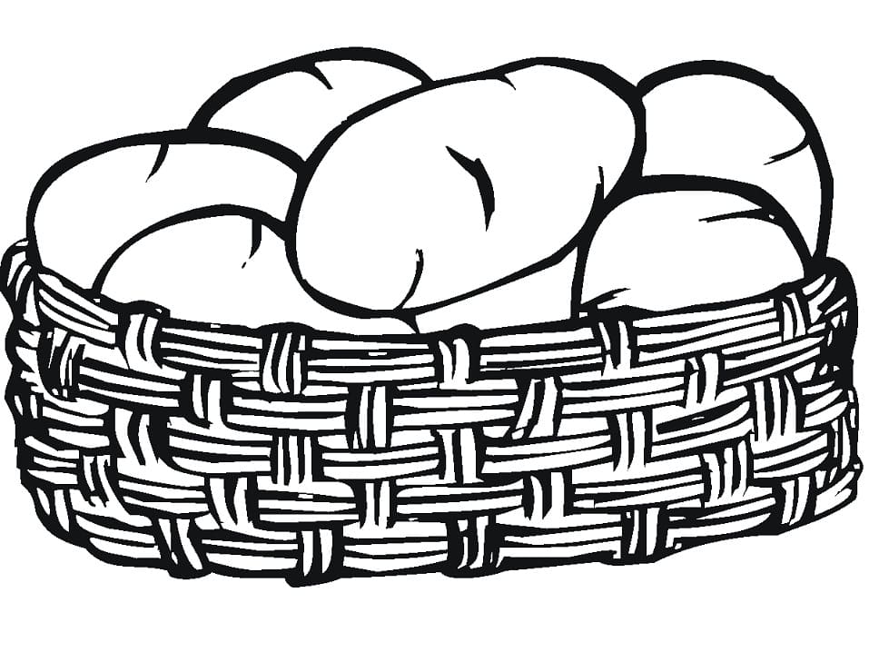 Desenho Cesta De Batatas Para Colorir