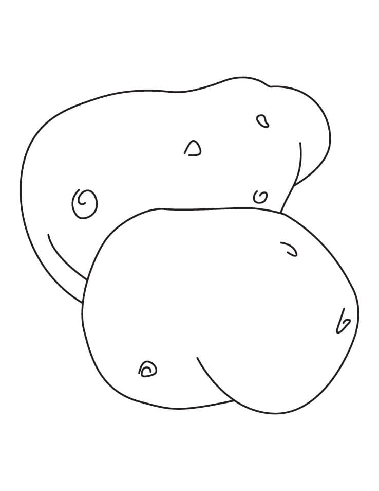 Desenho Duas Batatas Para Colorir