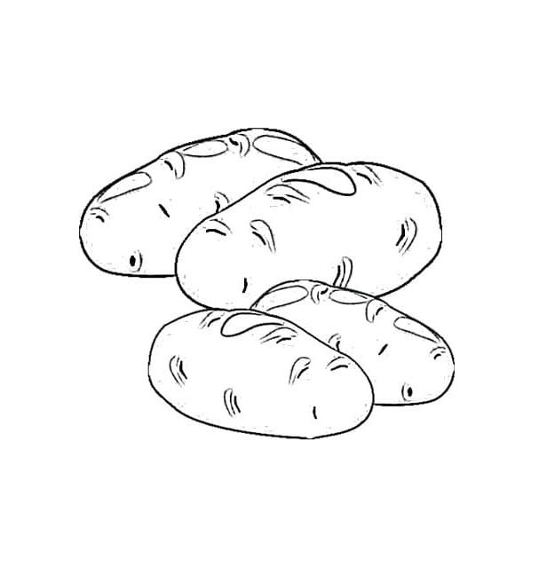Desenho Quatro Batatas Para Colorir