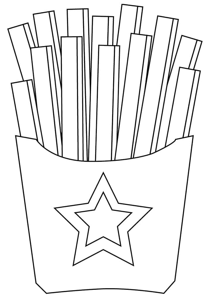 Desenho Batata fritá Para Colorir
