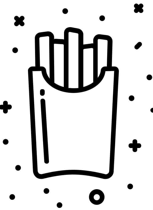 Desenho Batatas Fritas 1 Para Colorir