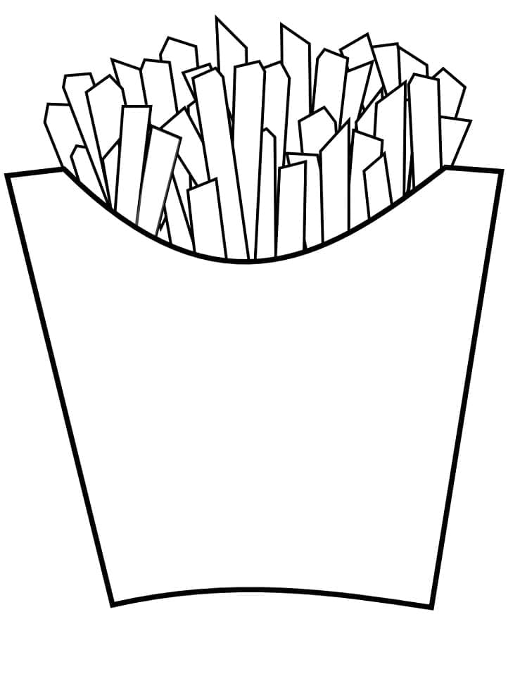 Desenho Batatas Fritas 10 Para Colorir