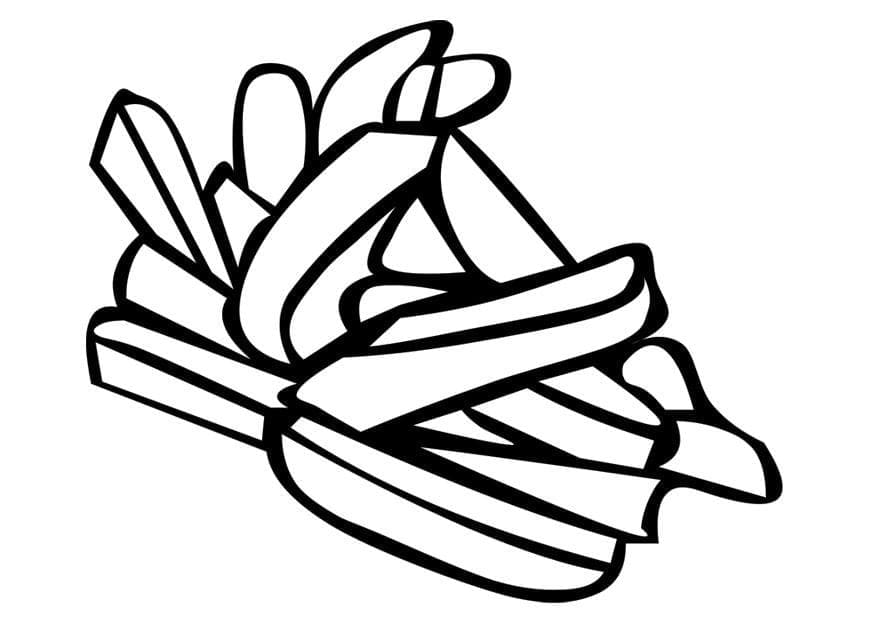 Desenho Batatas Fritas 11 Para Colorir