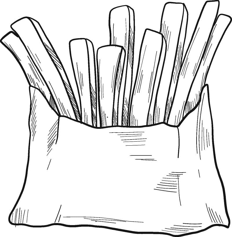 Desenho Batatas Fritas 12 Para Colorir