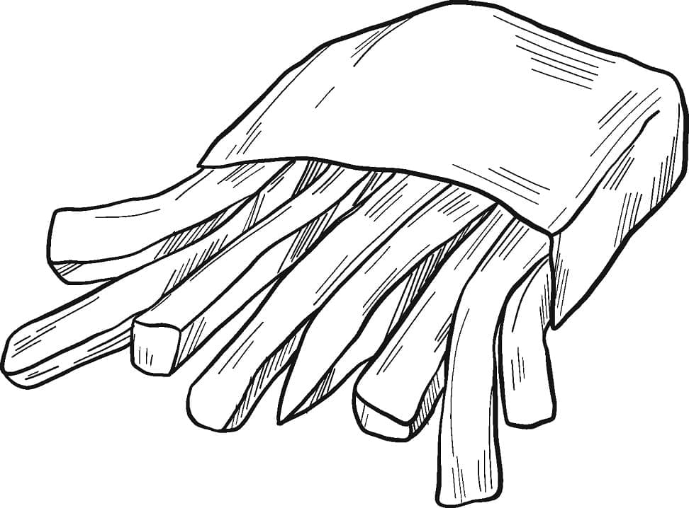 Desenho Batatas Fritas 13 Para Colorir