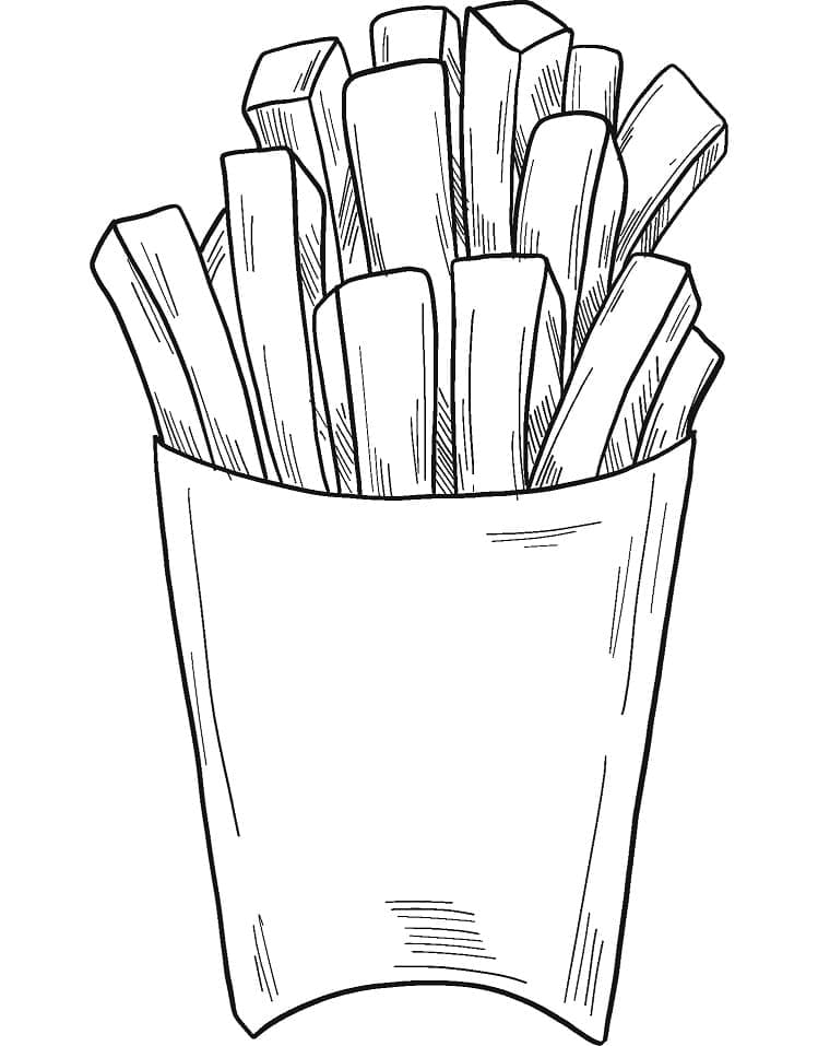 Desenho Batatas Fritas 14 Para Colorir