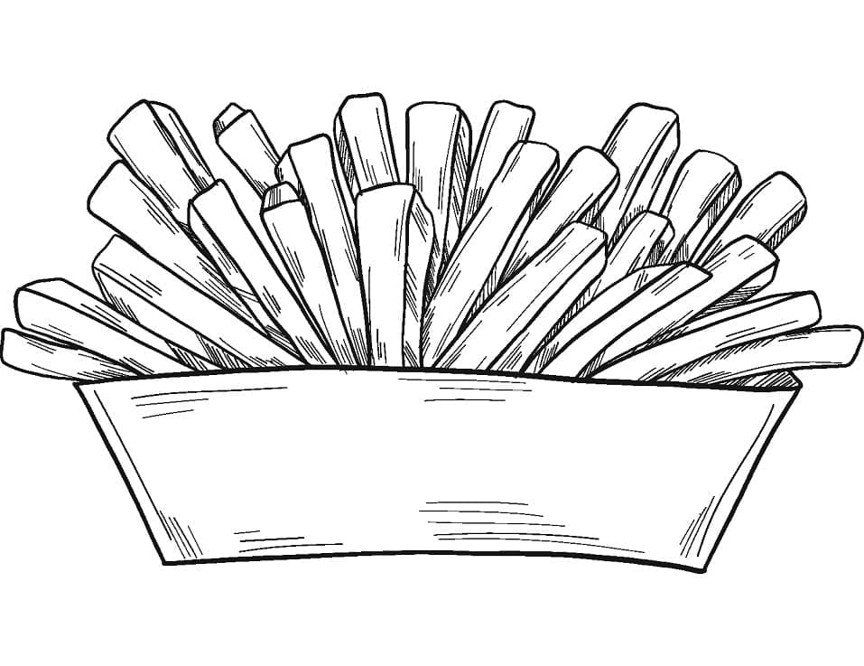 Desenho Batatas Fritas 15 Para Colorir