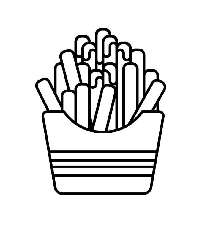 Desenho Batatas Fritas 4 Para Colorir