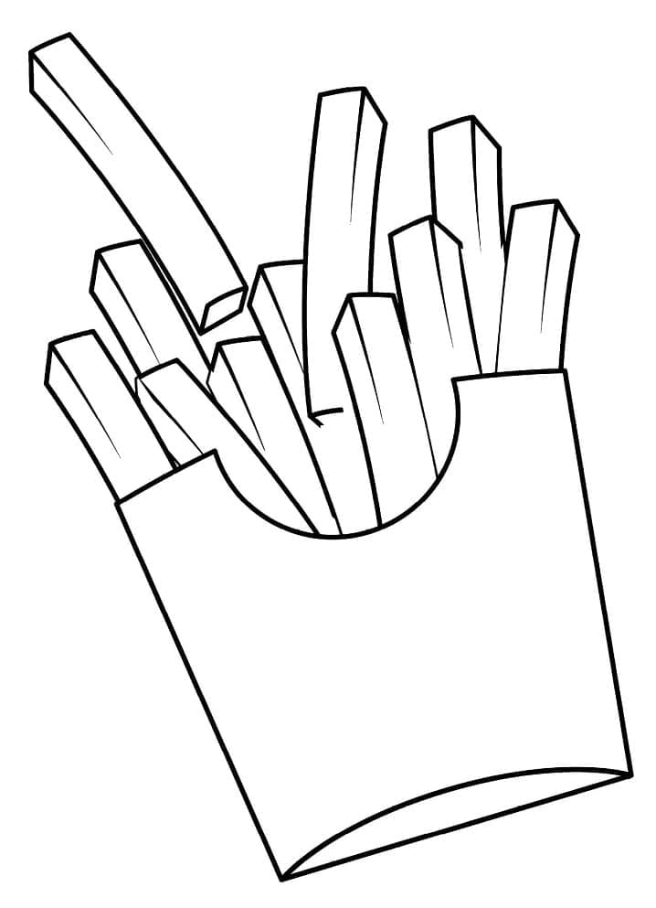 Desenho Batatas Fritas 6 Para Colorir