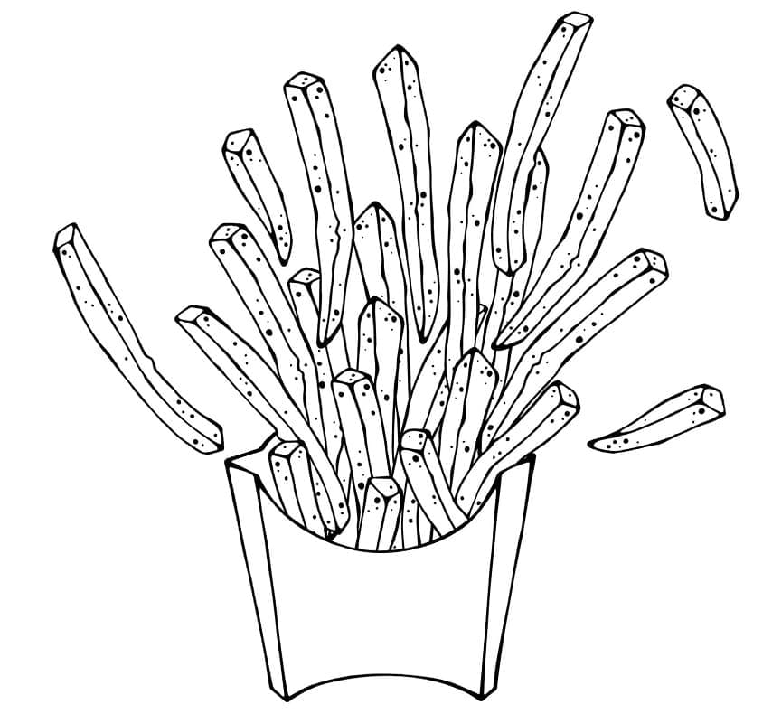 Desenho Batatas Fritas 7 Para Colorir